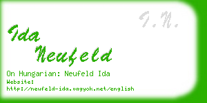 ida neufeld business card